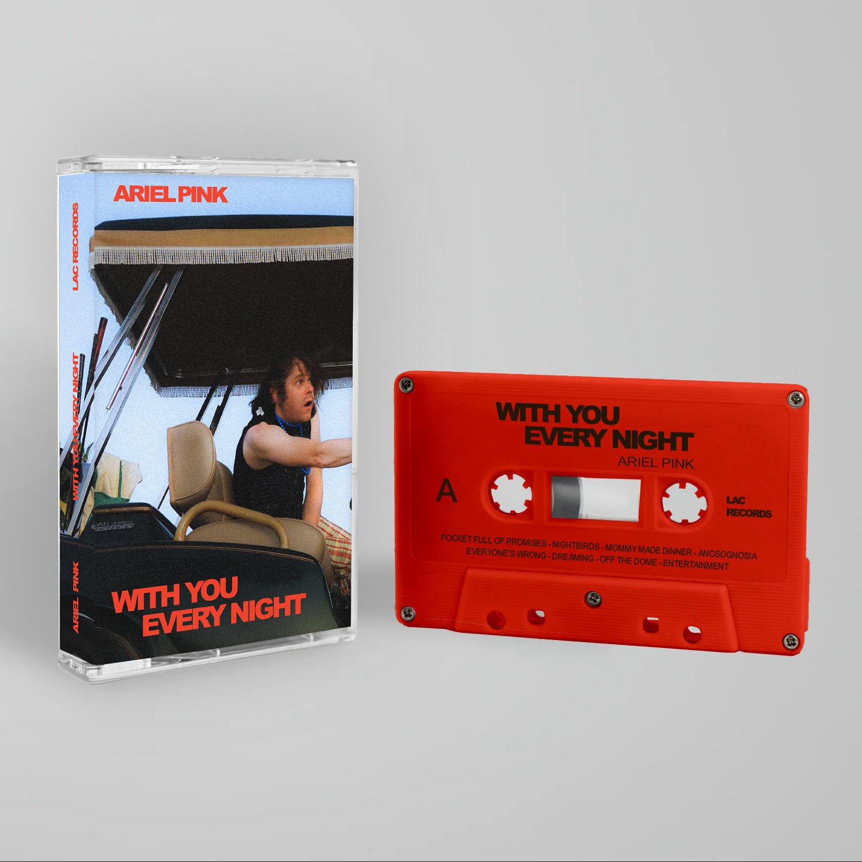 PRE-ORDER – Ariel Pink's With You Every Night (Cassette-Haunted-Golf-Cart-Edition)